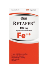 RETAFER depottabletti 100 mg 300 kpl